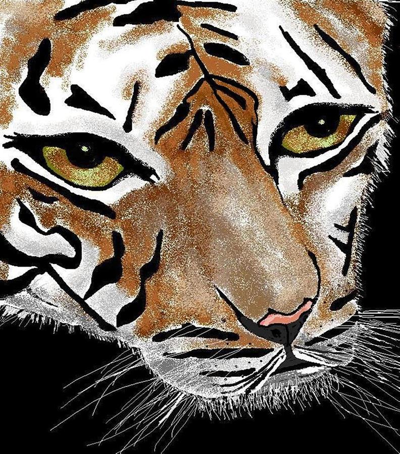 Animal Digital Art - Eye of the Tiger by Carole Boyd