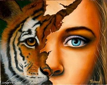 Eye of the Tiger Painting by Jim Warren - Fine Art America