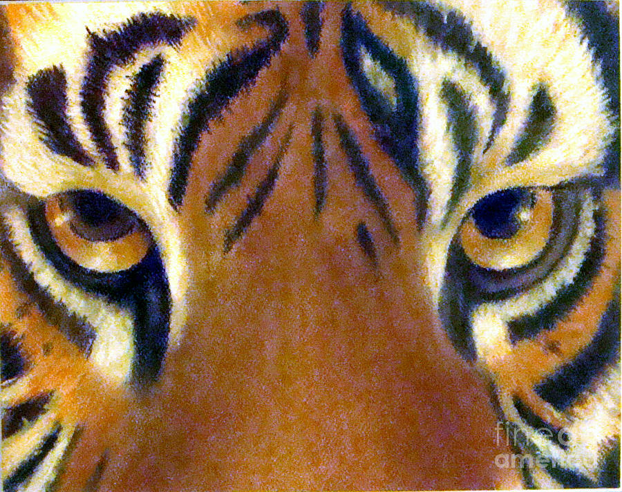 Eye Of The Tiger Pastel by Lamarr Kramer