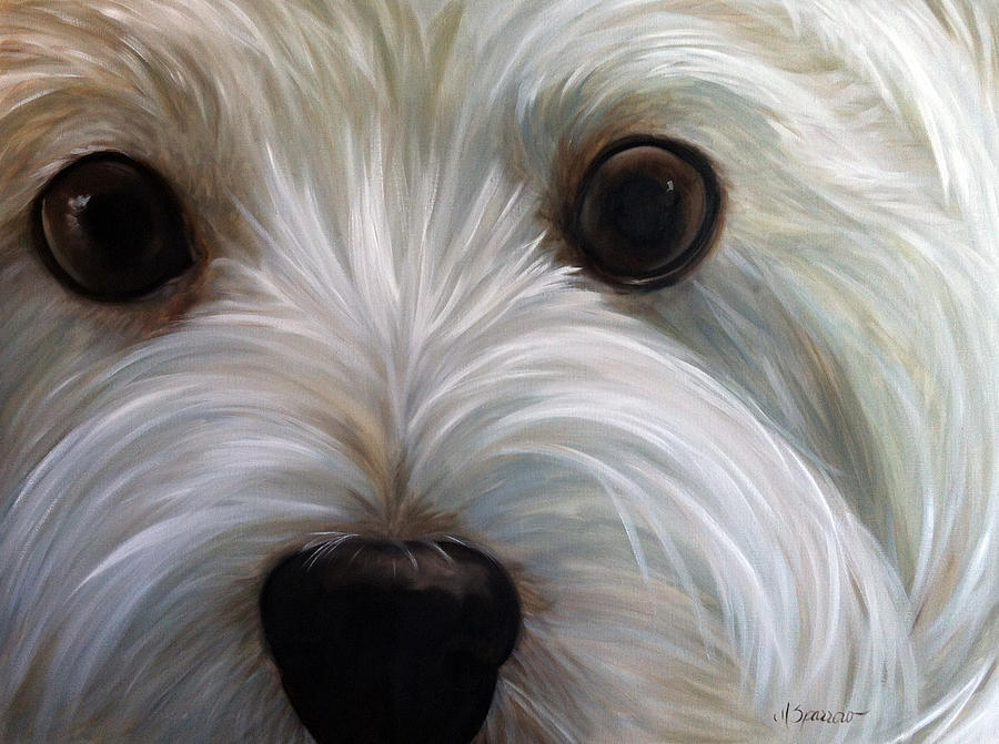 Dog Painting - Eye See You Too by Mary Sparrow