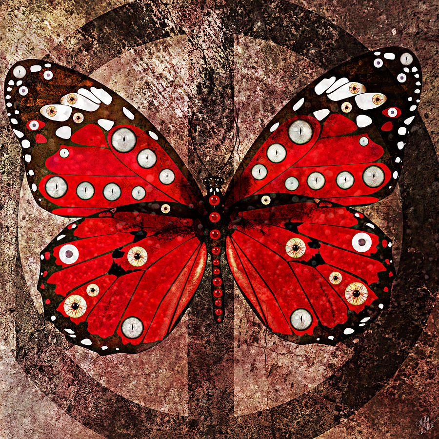 Butterfly Digital Art - Eye Spy A Butterfly by Ally  White