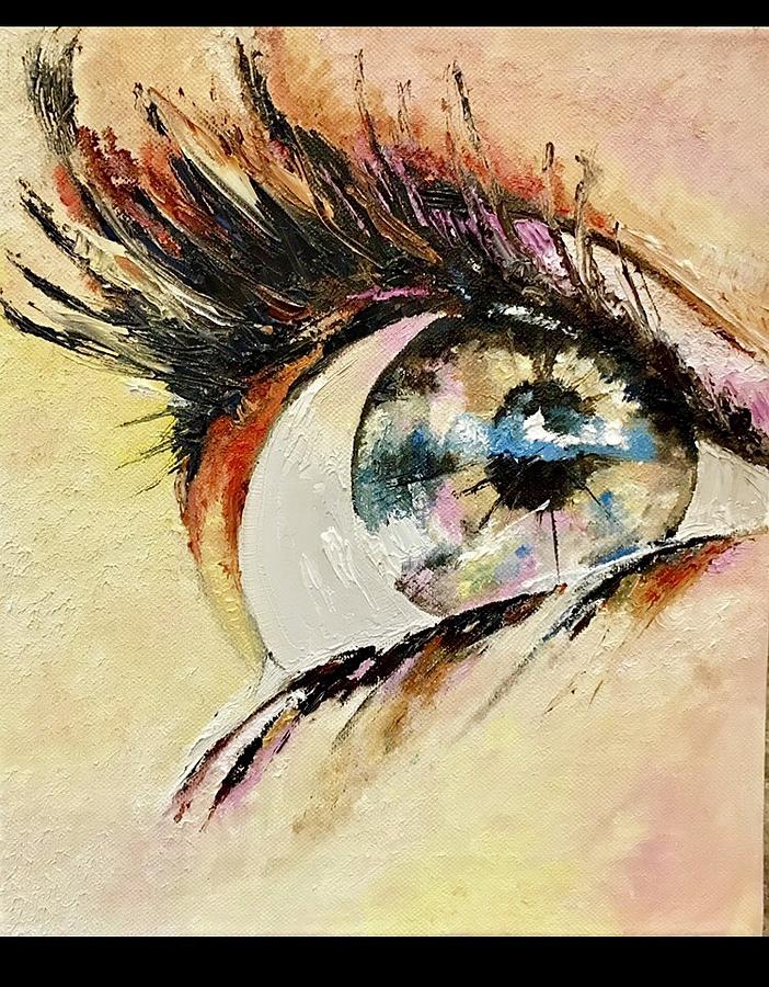 Eye spy Painting by Mags Costello