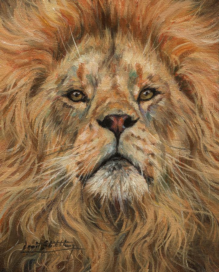 Eye To Eye, Lion. Painting