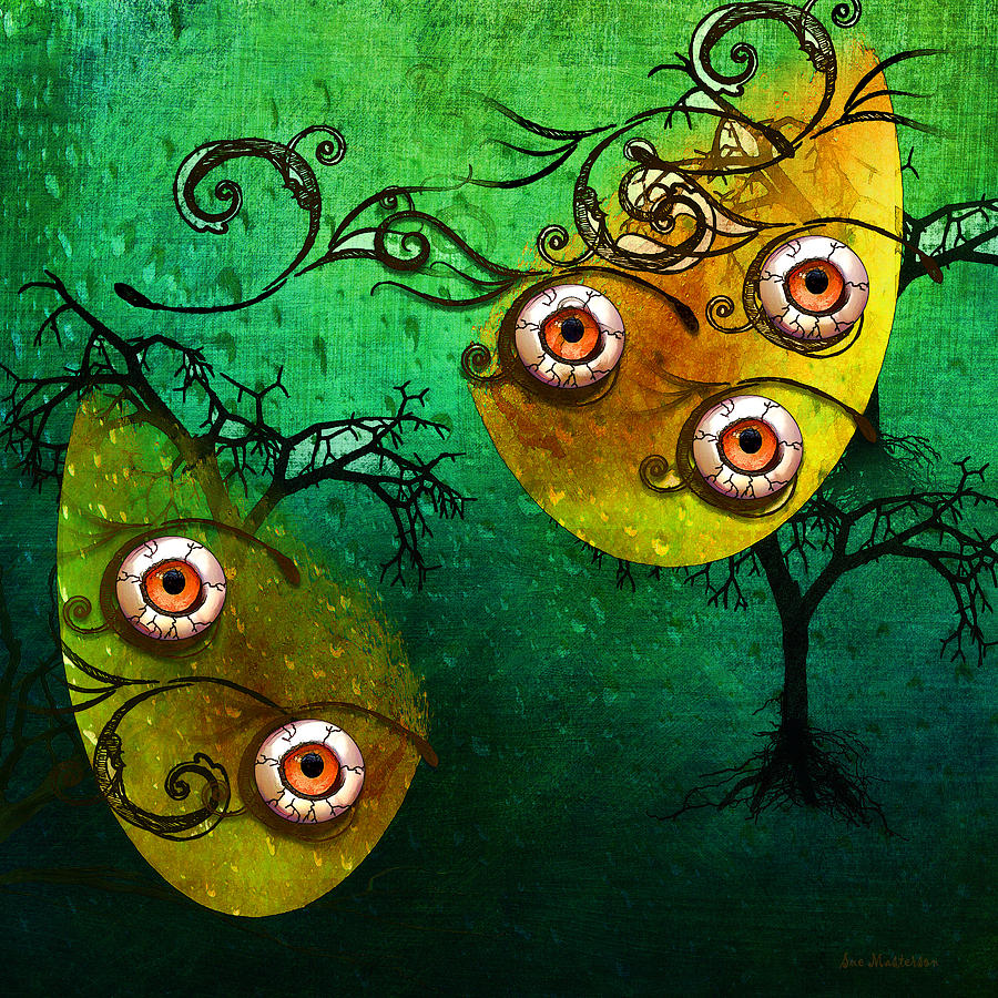 Eyeball Tree Digital Art by Sue Masterson