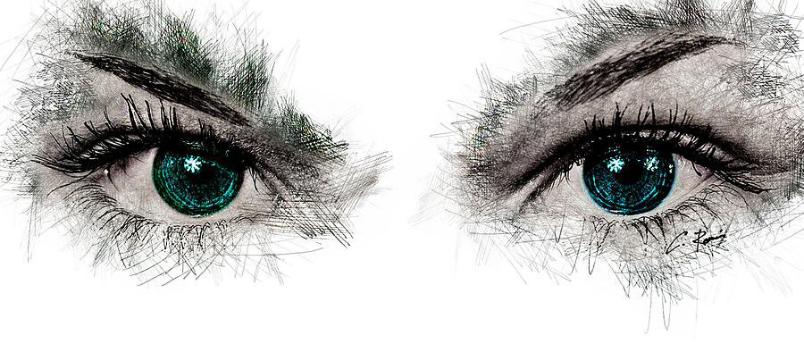 Eyes Digital Art by Charlie Roman
