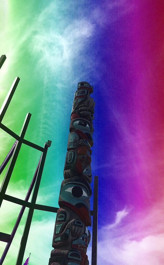 Eyes in the sky totem Photograph by Christine Paris