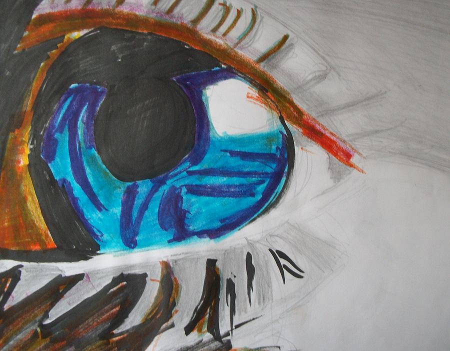 Eyes Of A Kindergartener Drawing by Casey Bingham | Fine Art America