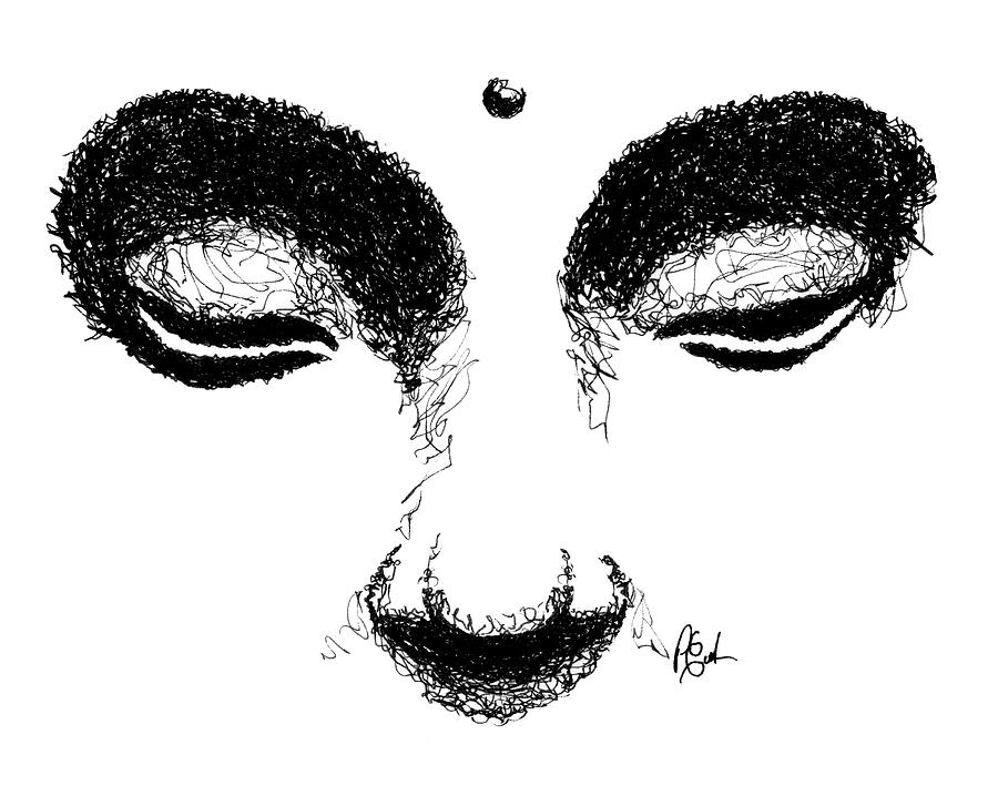 Eyes of Buddha Drawing by Peter Cutler