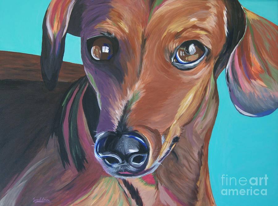 Dog Portraits Painting - Eyes of Love by Sandra Presley