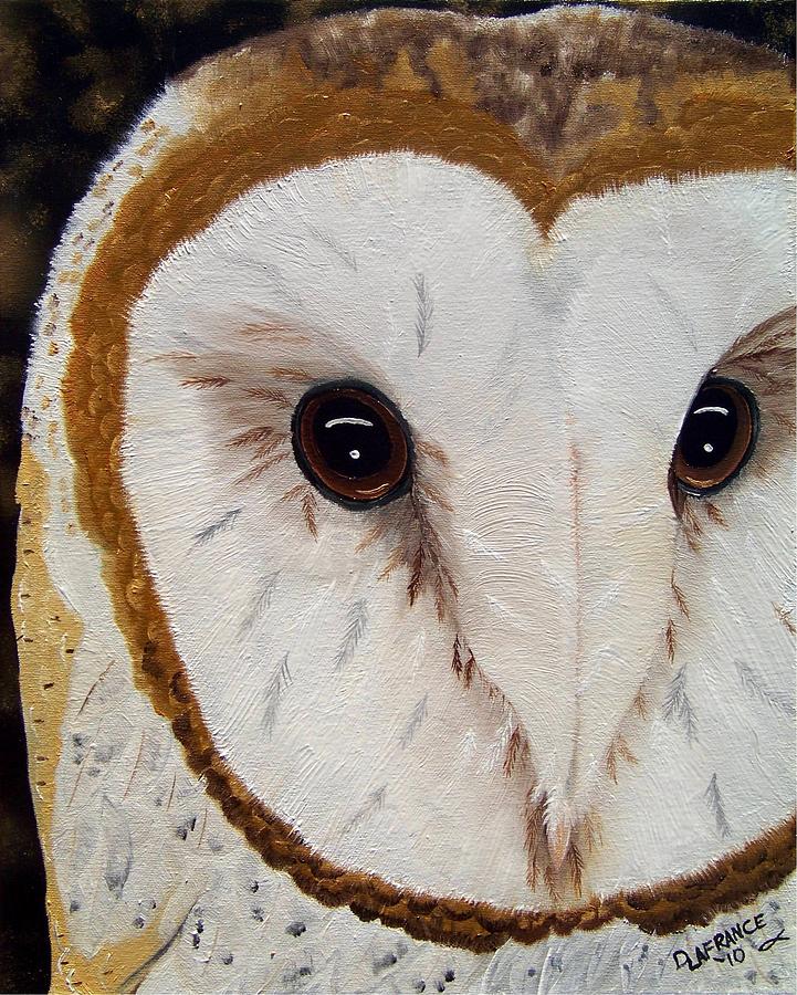 Owl Painting - Eyes of the Guardian by Debbie LaFrance