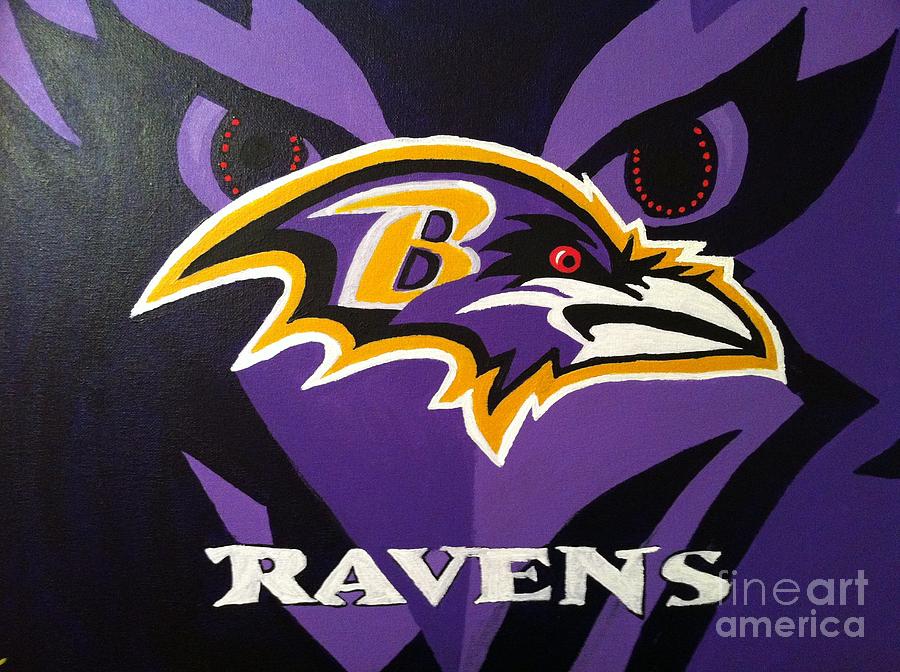 Eyes on the Ravens Painting by Lisa Martin - Fine Art America