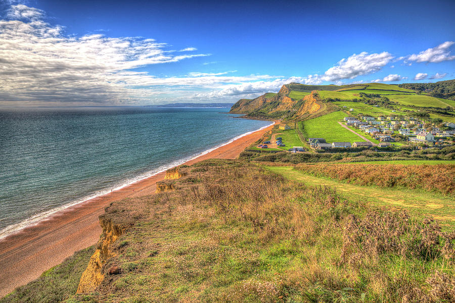 Eype Dorset Jurassic Coast In Bright Colourful Hdr South Of Bridport