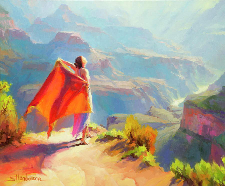 Grand Canyon National Park Painting - Eyrie by Steve Henderson