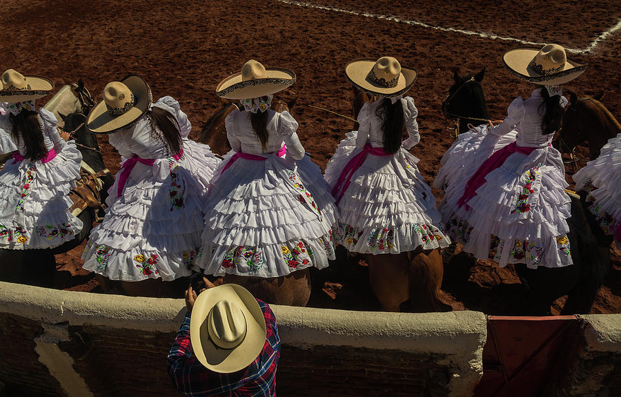 Escaramuza Photograph - Ezcaramuza Cowgirls in Mexico by Dane Strom Escaramuza Photograph - Ezcaramuza Cowgirls in Mexico by Dane Strom