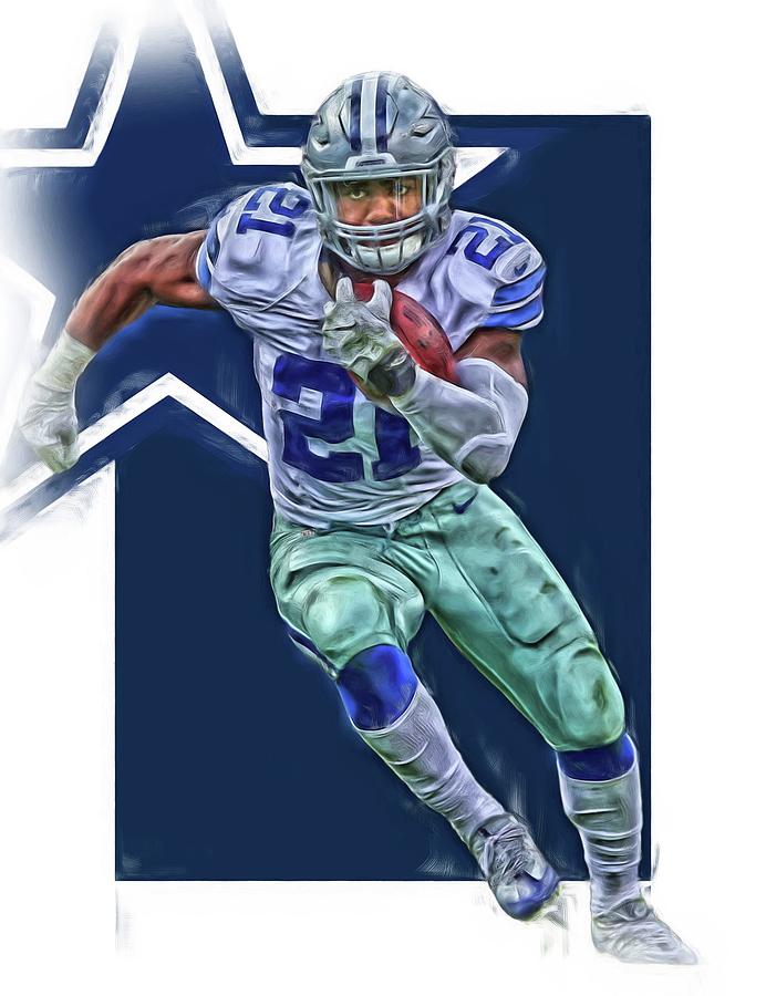 Ezekiel Elliott Cartoon Cowboys