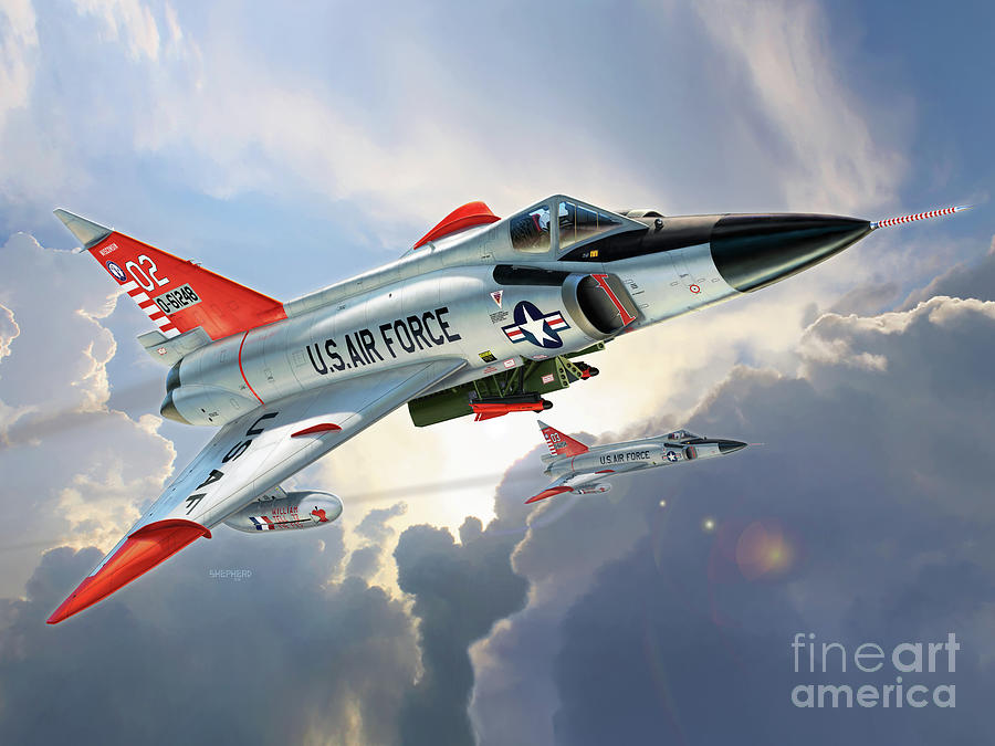 F-102 Delta Dagger William Tell Digital Art by Stu Shepherd
