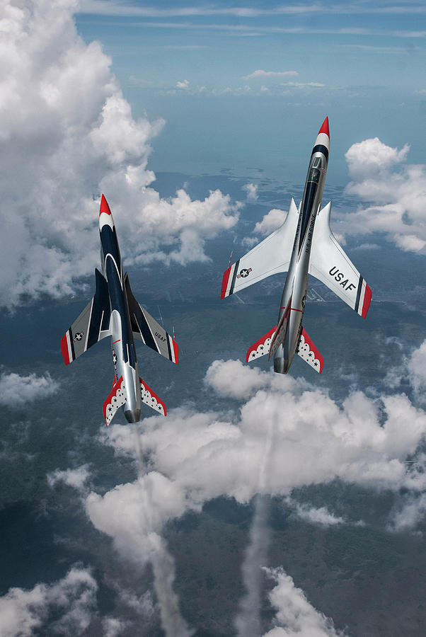 F-105 Thunderchief Thunderbirds Digital Art by Erik Simonsen
