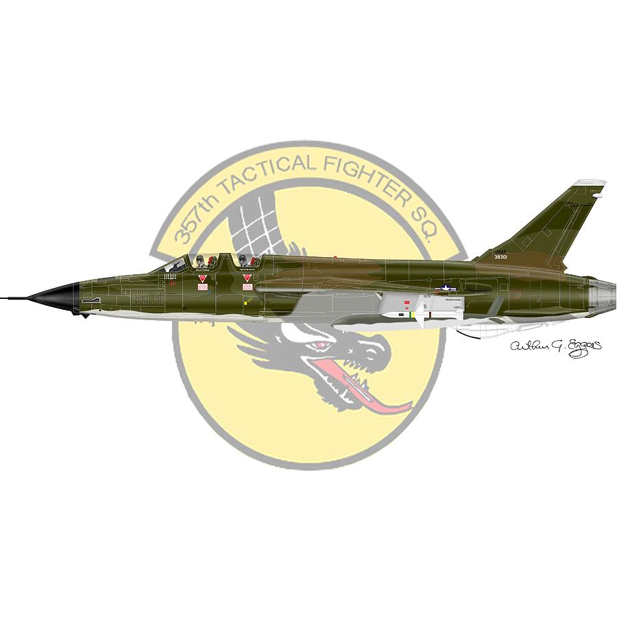 F-105G Thunderchief 357 Digital Art by Arthur Eggers