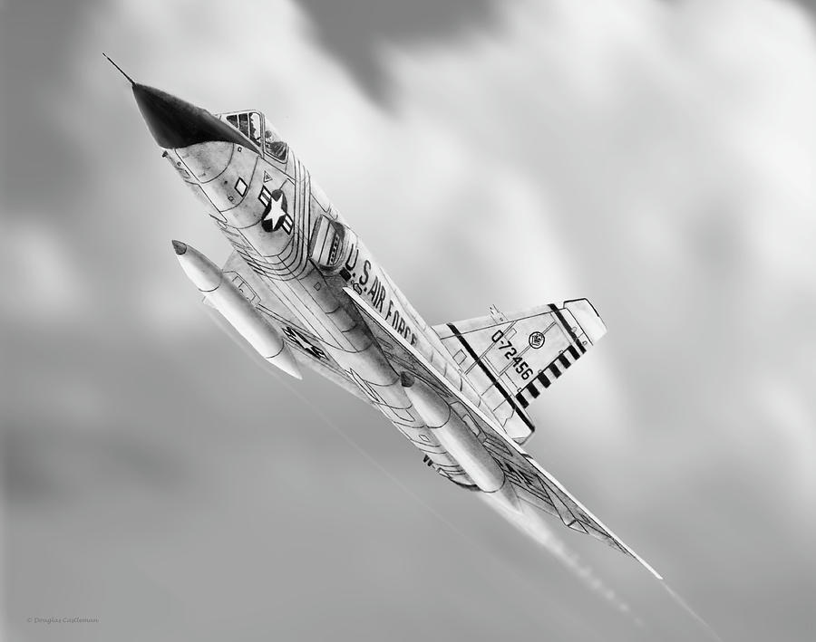 F-106A Drawing Drawing by Douglas Castleman