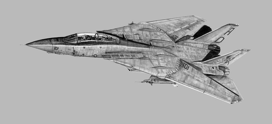 F 14 Line Drawing