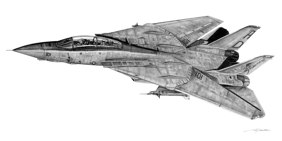 F 14 Tomcat Drawing Easy : Tomcat 14 Drawing 14b Dale Jackson ...