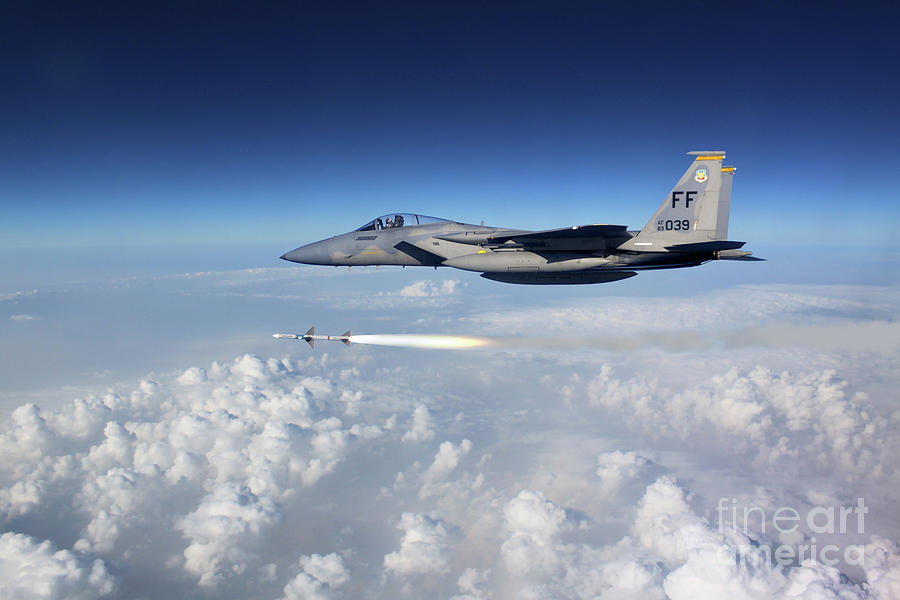 F-15 Digital Art - F-15 Eagle Engaged by Airpower Art