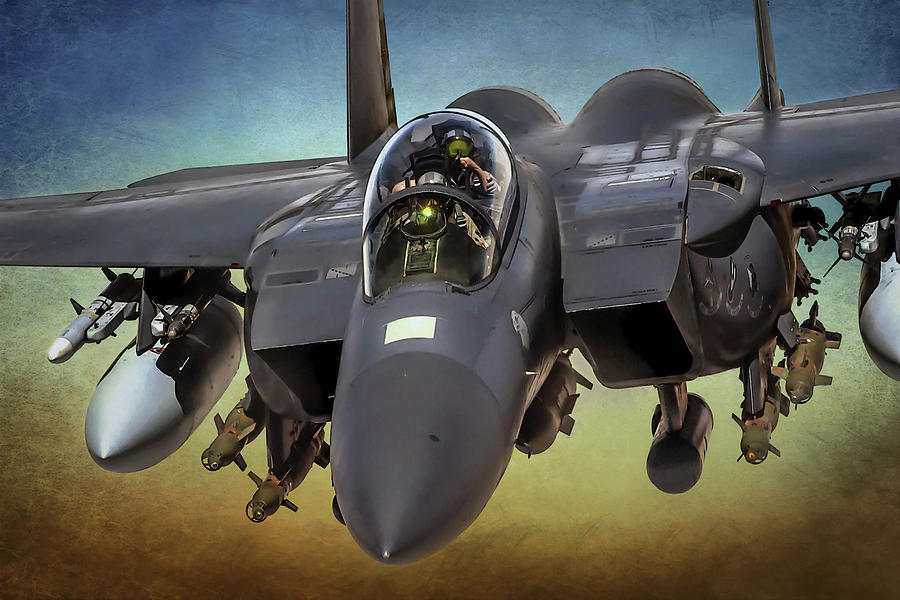 Eagle Photograph - F-15 Eagle up close and personal by Steve Whitham