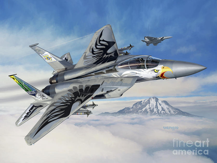 F-15C Eagle of Oregon Digital Art by Stu Shepherd