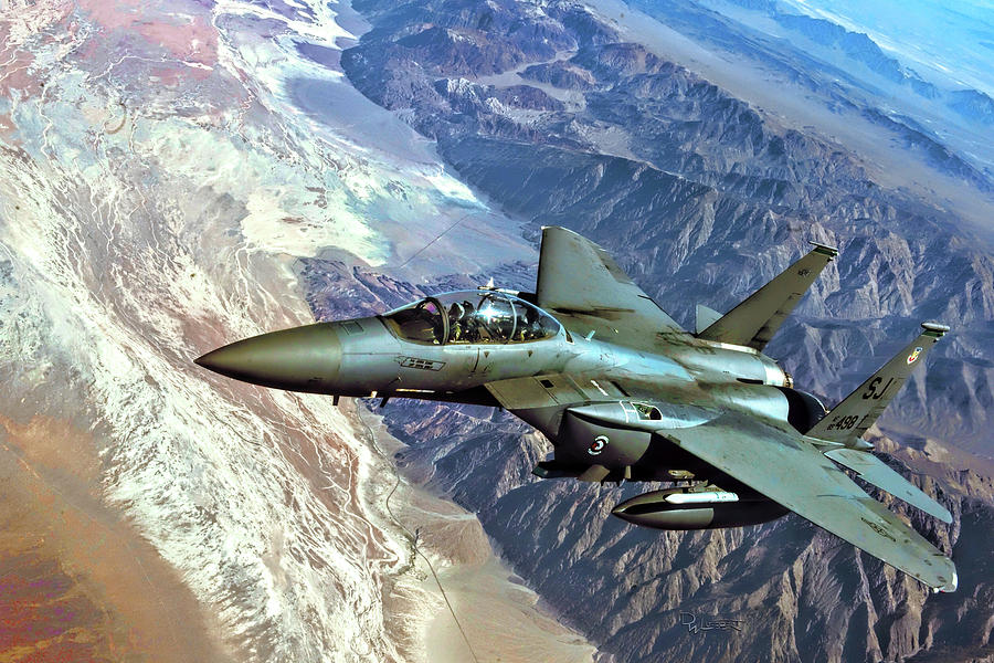 F-15E Strike Eagle Digital Art by David Luebbert