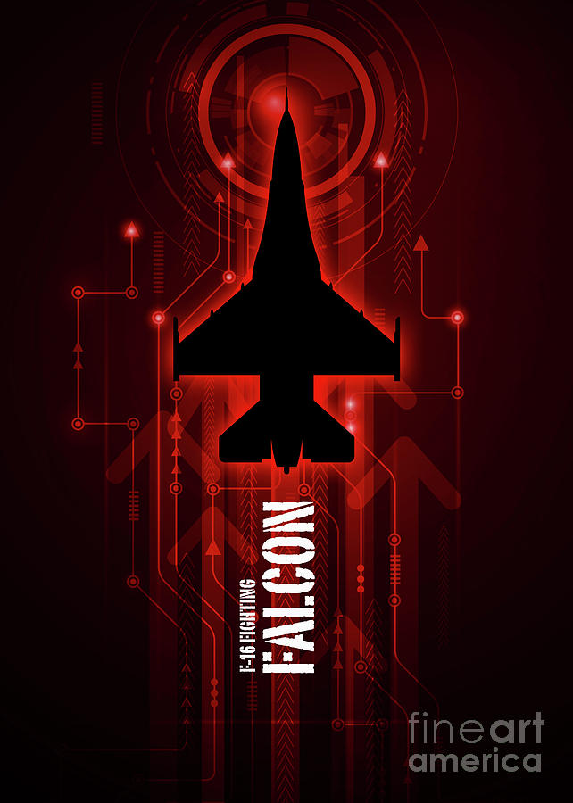 F-16 Fighting Falcon Digital Digital Art by Airpower Art