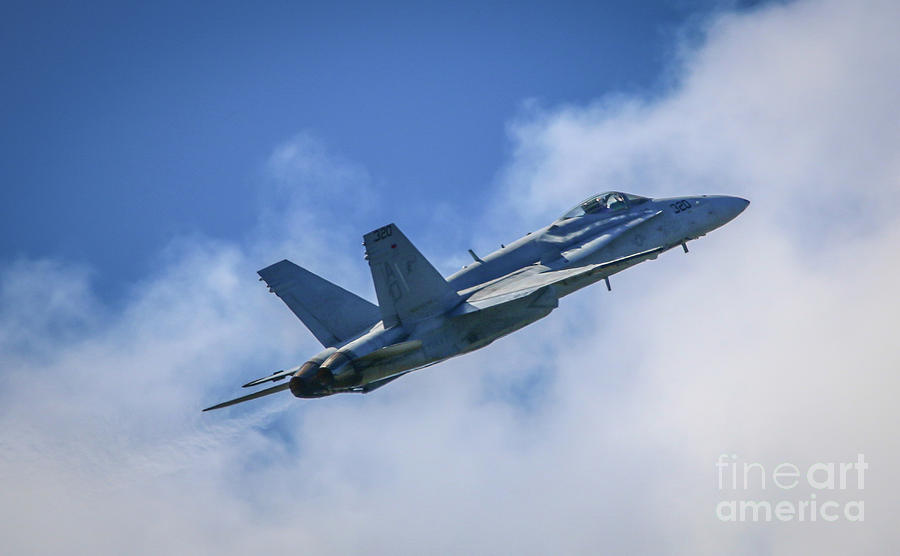 F-18 Into the Clouds Photograph by Tom Claud