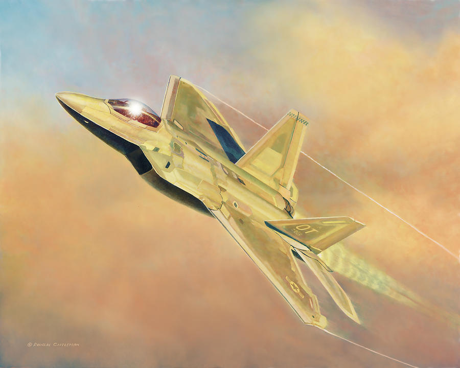F-22A Raptor Painting by Douglas Castleman