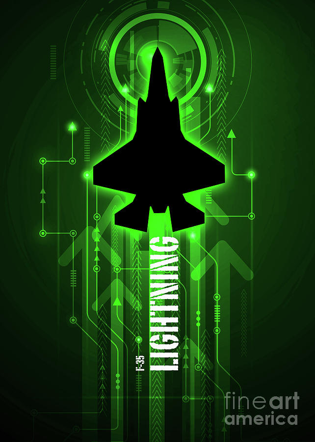 F-35 Lightning Digital Digital Art by Airpower Art