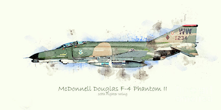 F-4 Phantom II Digital Art by Airpower Art