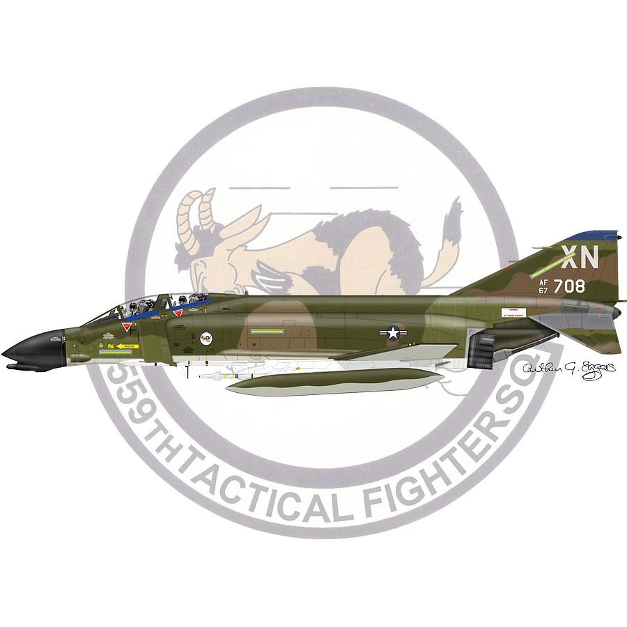 F-4D Phantom 559TFS Digital Art by Arthur Eggers