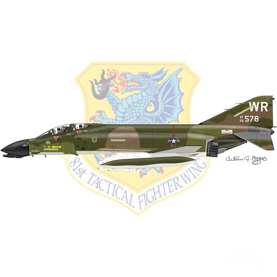 F-4D Phantom II RAF Bentwaters Digital Art by Arthur Eggers