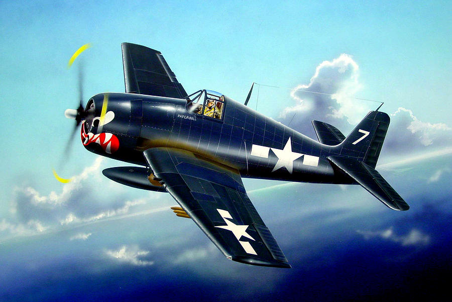 F-6-f Hellcat Painting by C S Bailey