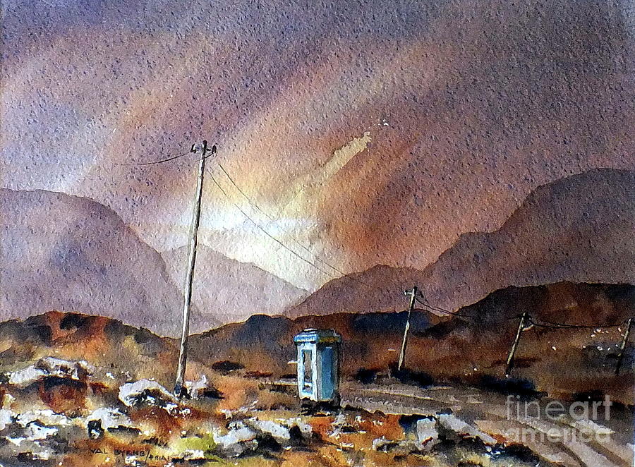 F 735 World wide Conections, Killadoon, Mayo Painting by Val Byrne