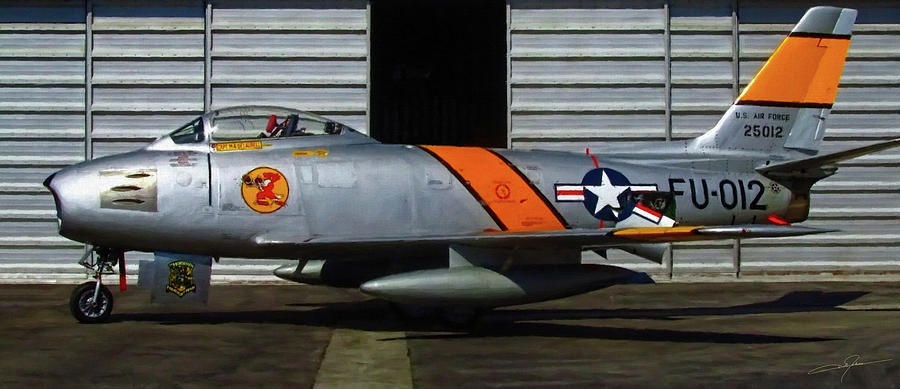 Jet Digital Art - F-86 Sabre by Dale Jackson
