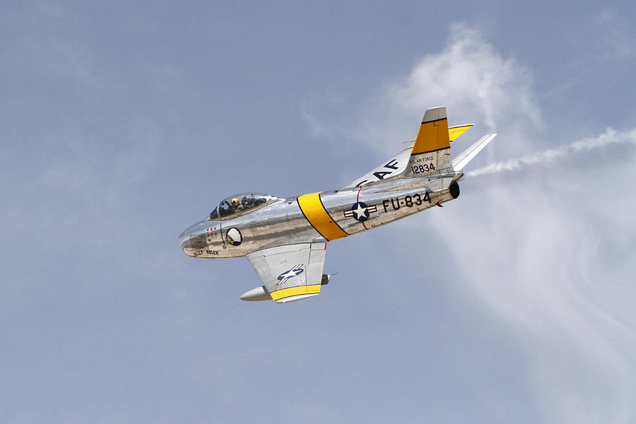 Airplane Photograph - F-86 Sabre by Shoal Hollingsworth