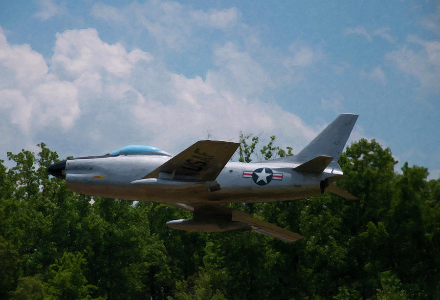 Transportation Digital Art - F-86L Sabre by Flees Photos