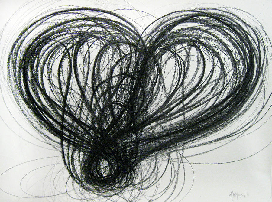 F-E of Hearts No. 1 Drawing by Michael Morgan