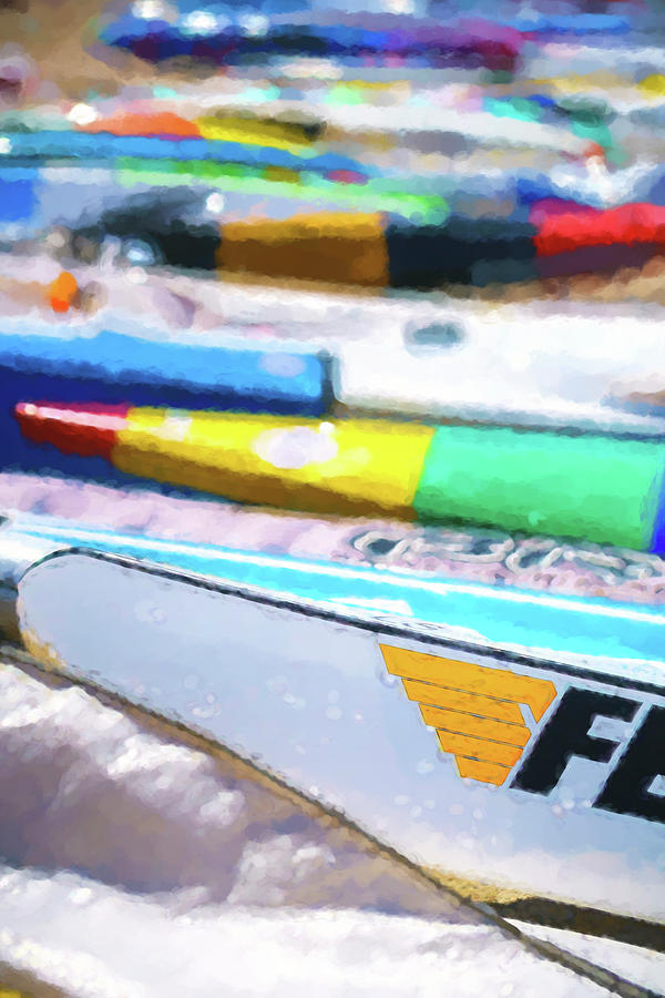 F Is For Fast 1  Sea Kayak Watercolor Digital Art by Scott Campbell