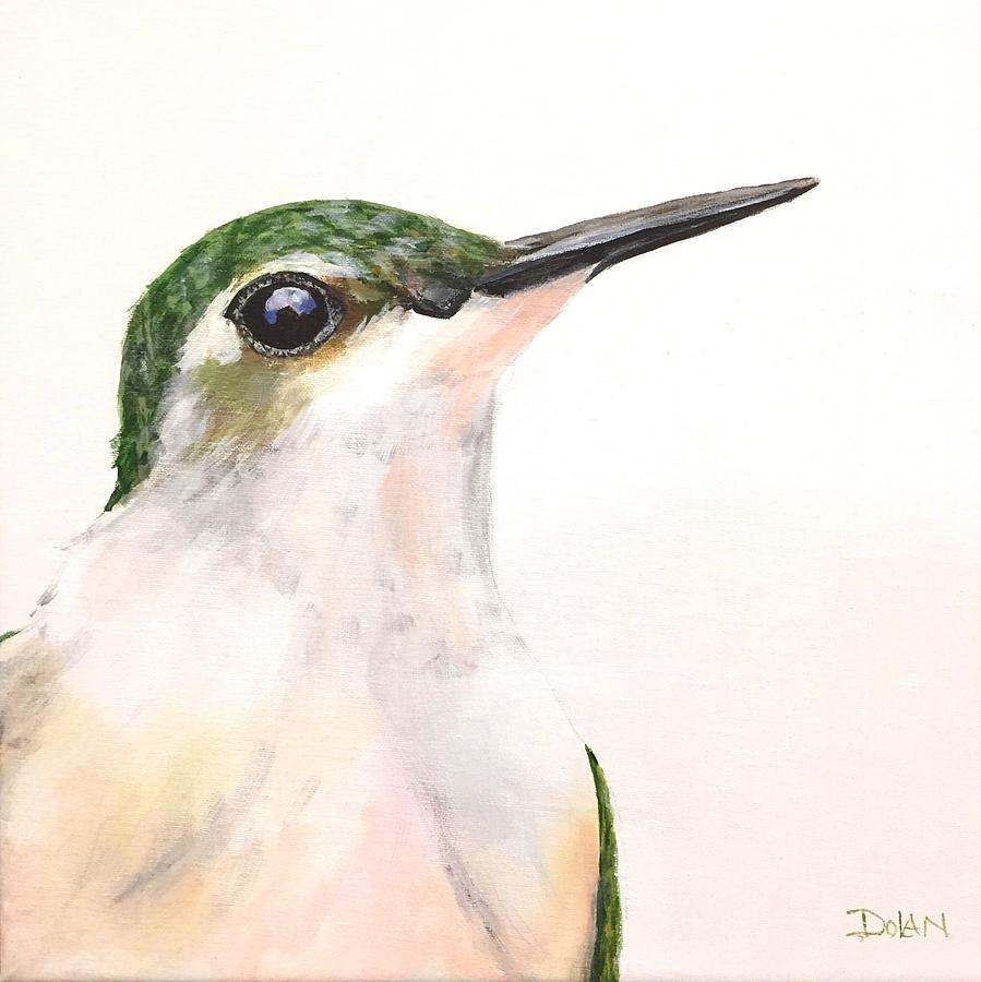 F. Ruby Throated Hummingbird Painting by Pat Dolan