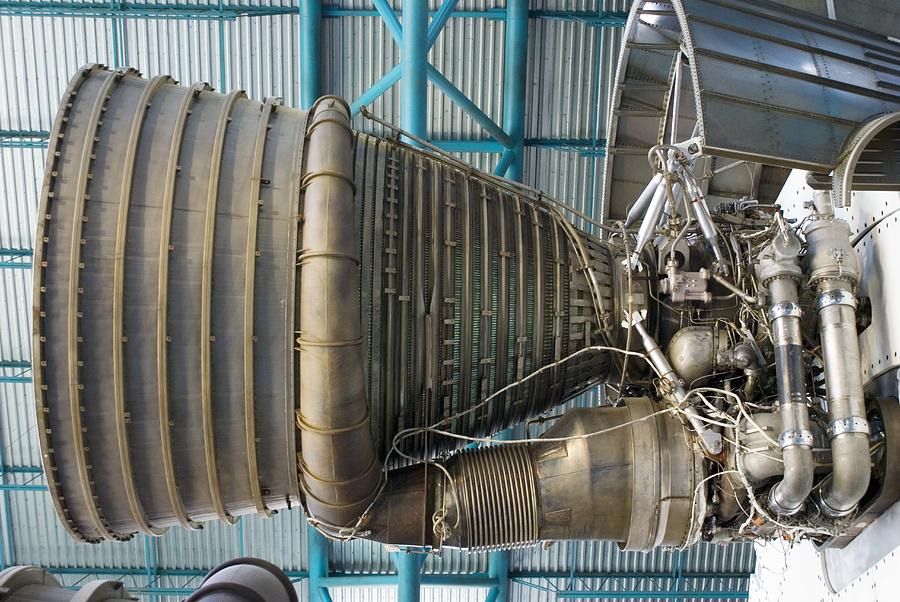 Project Apollo Photograph - F1 Engine On The Saturn V Rocket by Mark Williamson