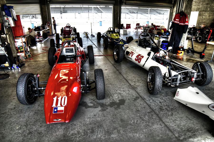 F1 Garages at IMS Photograph by Josh Williams