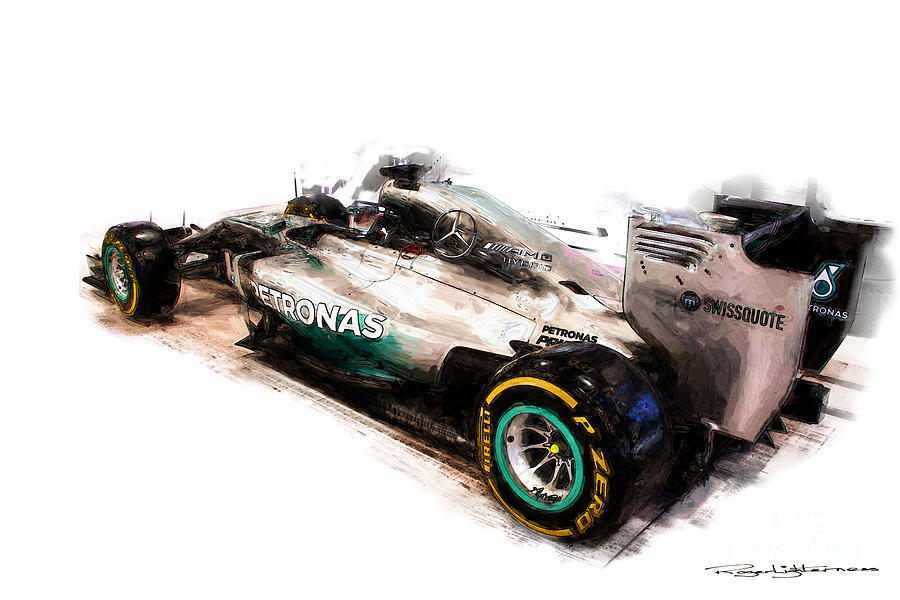 F1 W06 Hybrid Digital Art by Roger Lighterness