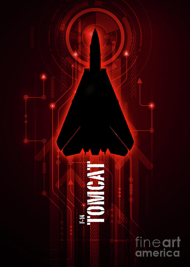 F14 Tomcat Digital Digital Art by Airpower Art