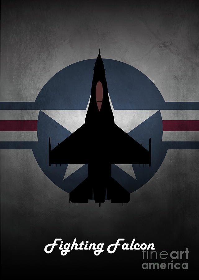 F16 Digital Art - F16 Fighting Falcon USAF by Airpower Art