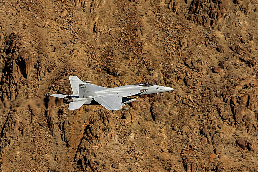 F18 Lighting Up Rainbow Canyon Photograph by Bill Gallagher